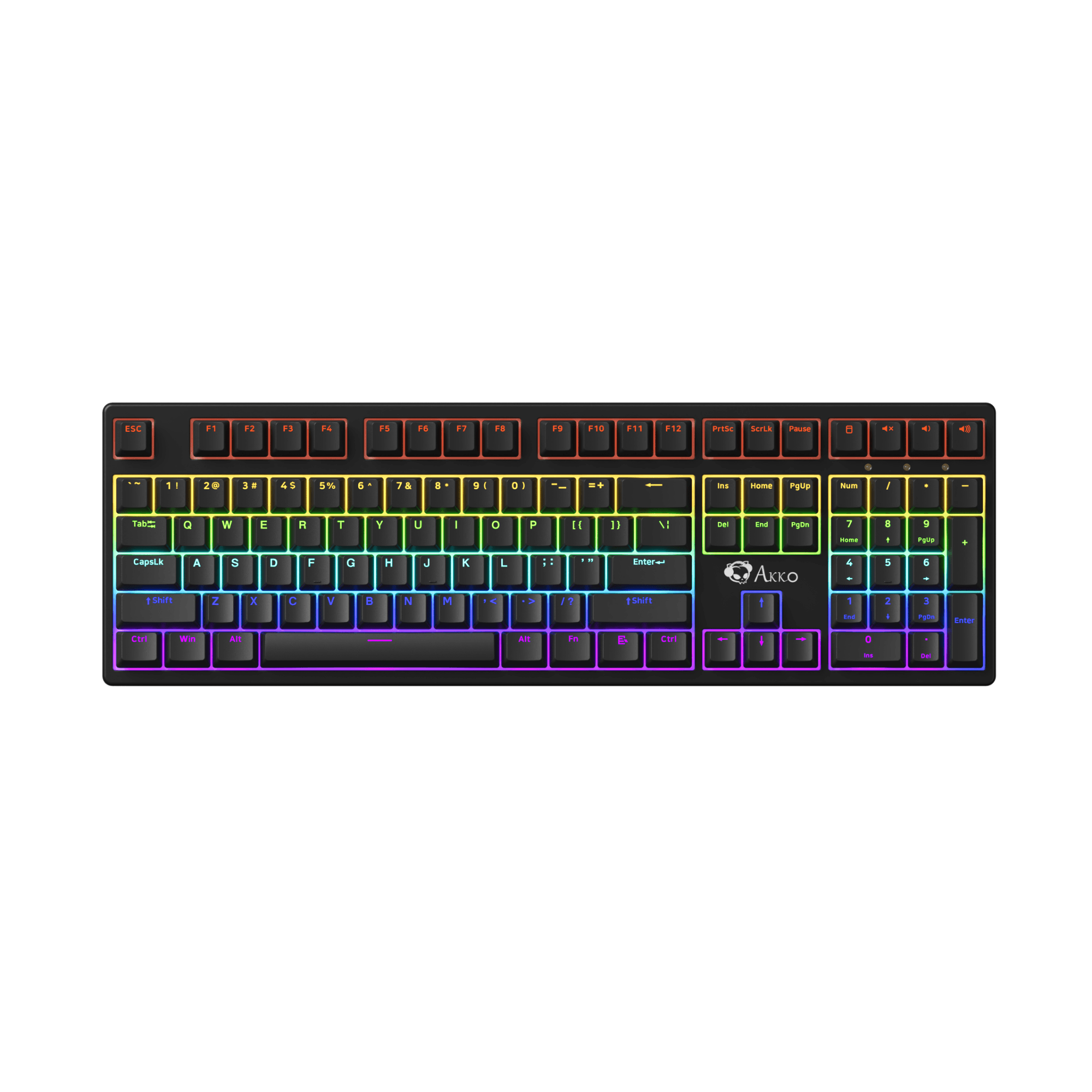 Bàn phím cơ Akko 3108 SR Black Shine-Through