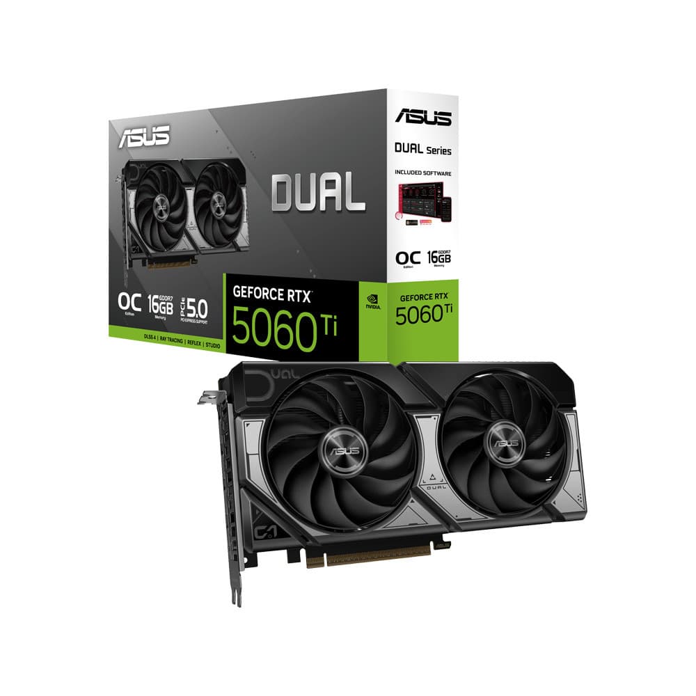 Card màn hình ASUS Dual GeForce RTX 5060 Ti 16GB GDDR7 OC Edition